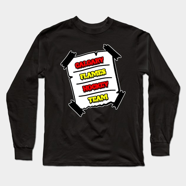 Calgary flames team Long Sleeve T-Shirt by Cahya. Id